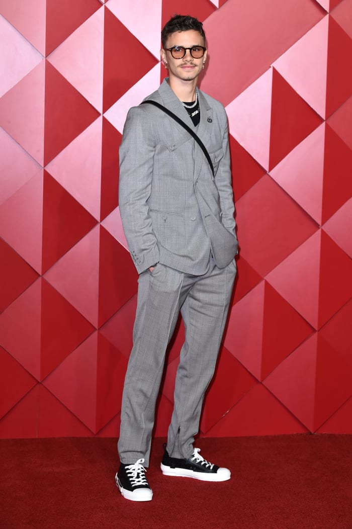Romeo Beckham pictured at the Fashion Awards at London's Royal Albert Hall in December 2022